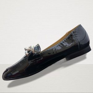 Donald J. Pliner Black Patent Leather Loafers